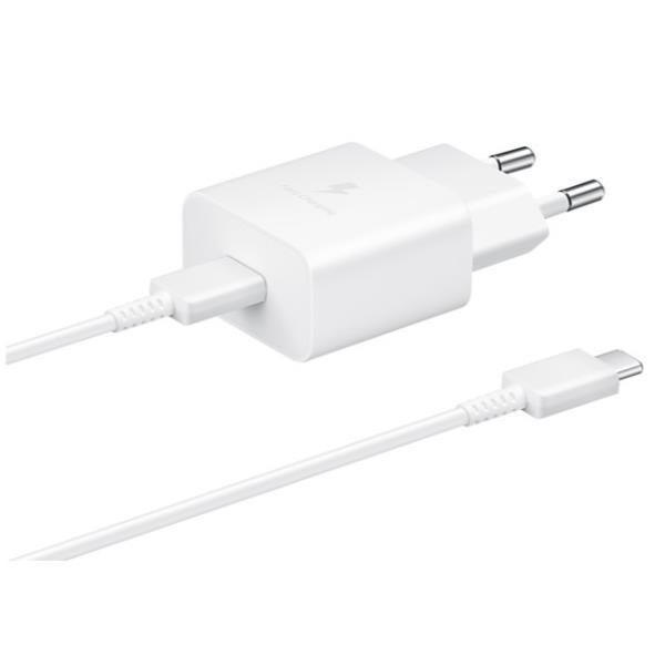 SAMSUNG EP-T1510X CARICABATTERIE DA RETE 15W PORTA USB-C CON CAVO WHITE