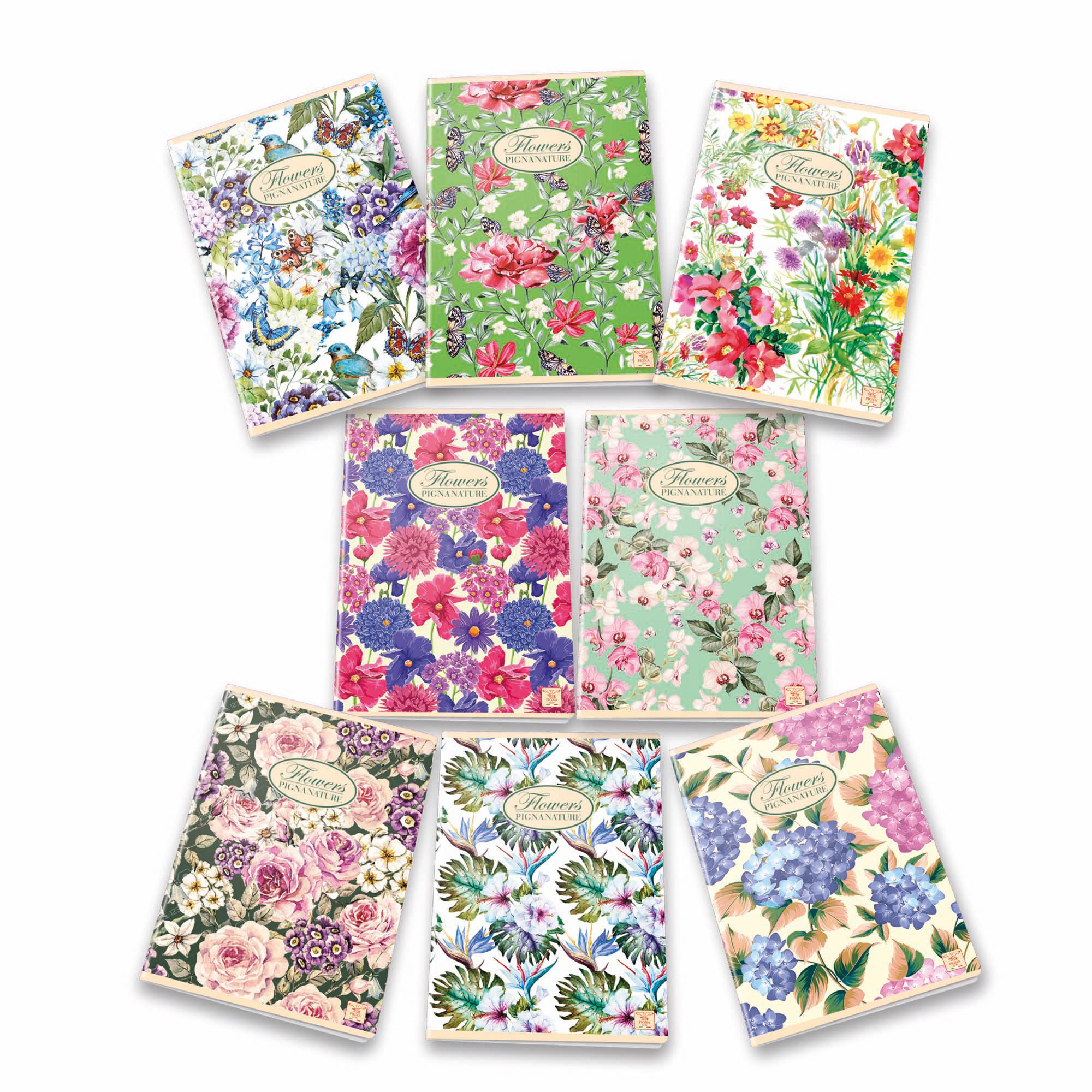 Quaderno Nature Flowers - A5 - 5 mm …
