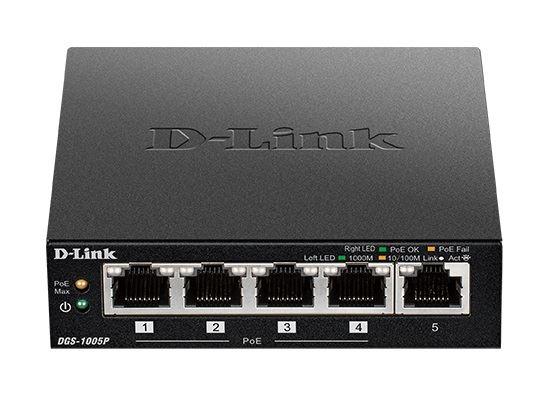D-LINK SWITCH 5 PORTE 10/100 POE+ DESKTOP