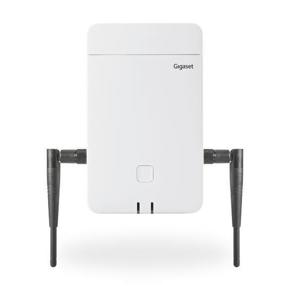 GIGASET N870 E IP DECT PRO SISTEMA CORDLESS DECT WIRELESS ANTENNE ESTERNE FINO A 20.000 PORTATILI HTTPS SIPS TLS BIANCO