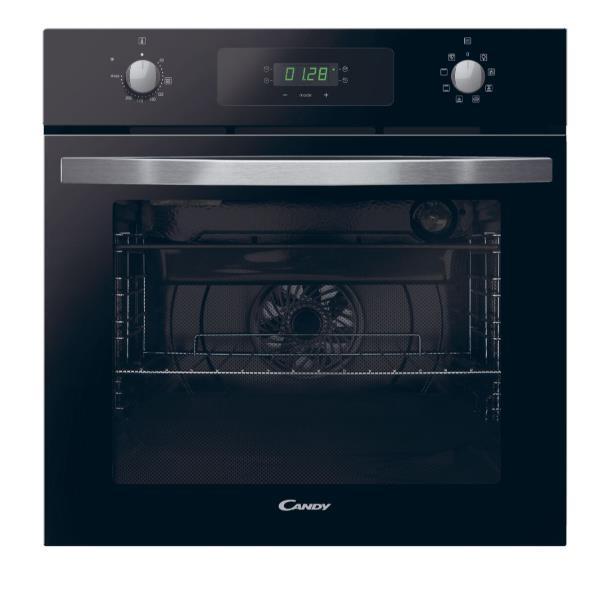 Candy IDEA FIDC N615 - Forno - da incasso - nicchia - larghezza: 56 cm - profondità 53 cm - altezza: 58 cm - con sistema autopulente - Classe A+ - black with stainless steel handle