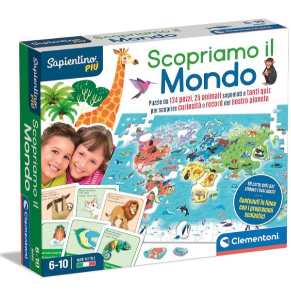 CLEMENTONI SAPIENTINO PIU' SCOPRIAMO IL MONDO GIOCO EDUCATIVO GEOGRAFICO