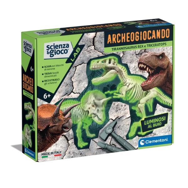 CLEMENTONI SCIENZA E GIOCO ARCHEOGIOCANDO T REX TRICERATOPO …
