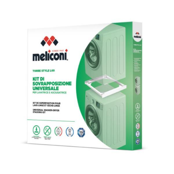 MELICONI BASE TORRE STYLE L60 SUPPORTO PER SOVRAPPORRE LAVATRICE E ASCIUGATRICE BIANCO
