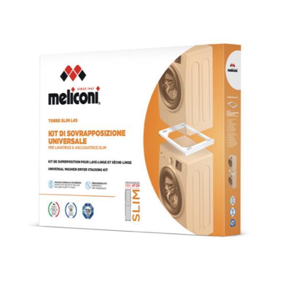 MELICONI BASE TORRE SLIM L45 SUPPORTO PER SOVRAPPORRE LAVATRICE E ASCIUGATRICE BIANCO