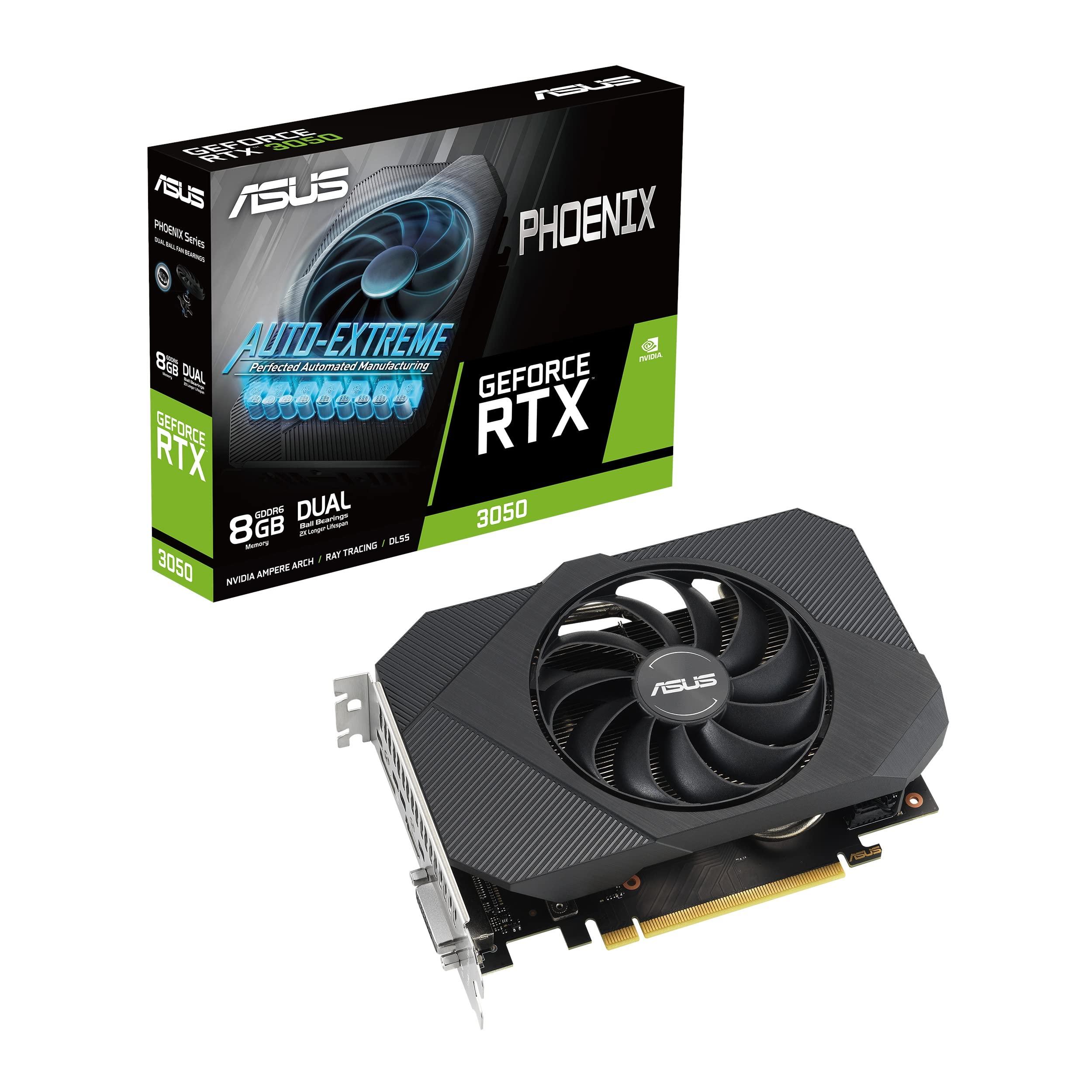 ASUS Phoenix GeForce RTX 3050 V2 8GB - Scheda grafica - GF RTX 3050 - 8 GB GDDR6 - PCIe 4.0 - DVI, HDMI, DisplayPort