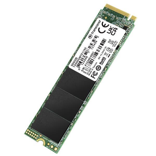 Transcend 115S - SSD - 500 GB - interno - M.2 2280 (due lati) - PCIe 3.0 x4 (NVMe)
