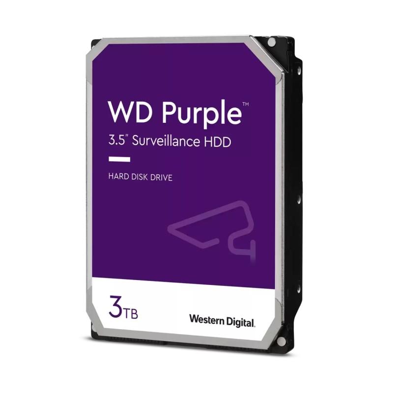WD Purple WD33PURZ - HDD - 3 TB - sorveglianza - interno - 3.5" - SATA 6Gb/s - 5400 rpm - buffer: 256 MB