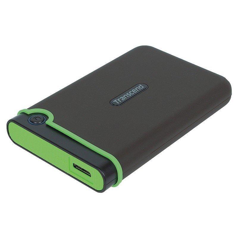 Transcend StoreJet 25M3 - HDD - 2 TB - esterno (portatile) - 2.5" - USB 3.1 Gen 1 - 256 bit AES - grigio ferro