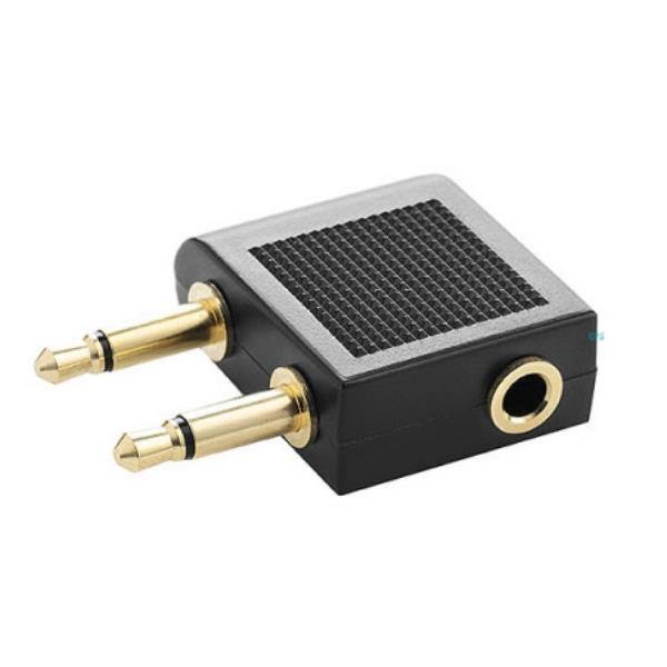 Jabra Flight - Adattatore audio per aereo - mini jack mono maschio a mini jack stereo femmina - connettore 90° (pacchetto di 6)