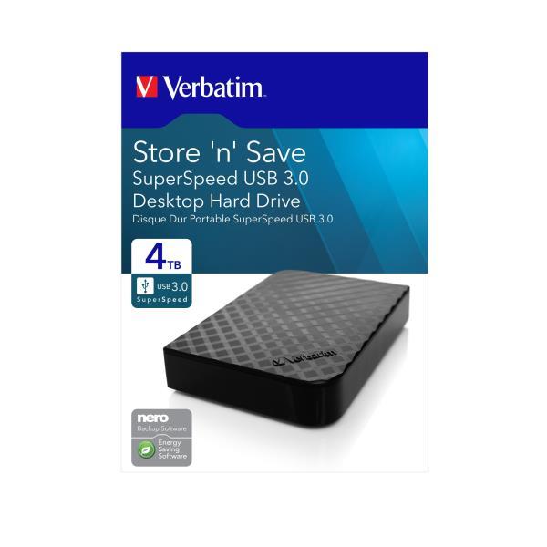 VERBATIM STORE 'N' GO HDD 4.000GB ESTERNO USB-A …