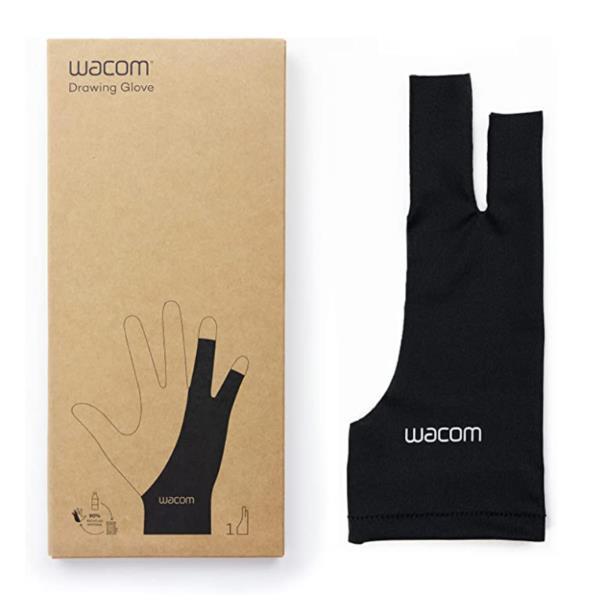 WACOM GUANTO DA DISEGNO SU UN DISPLY GRAFICO NERO