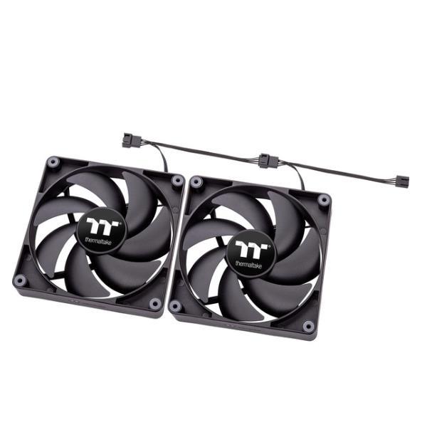 Thermaltake CT120 - Ventilatore per cabinet - 120 mm - nero (pacchetto di 2)