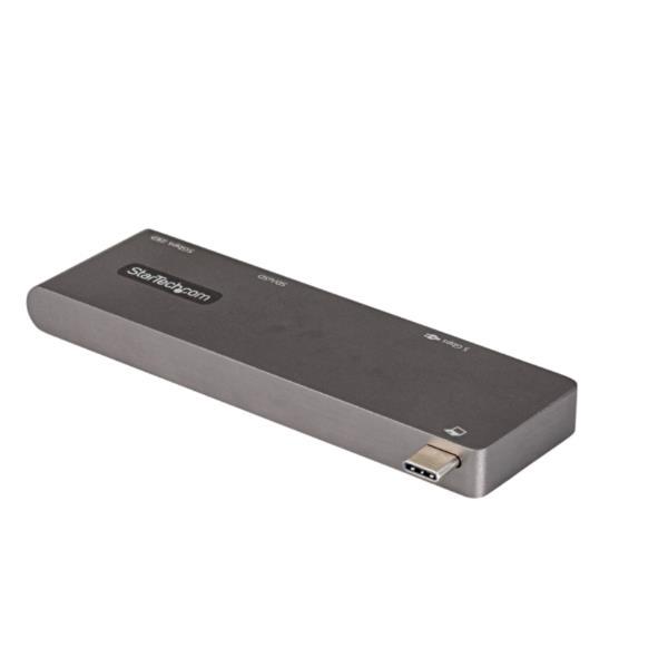 StarTech.com Adattatore Multiporta USB C a HDMI 4K per MacBook Pro/Air - USB Type-C, 100W Power Delivery Pass-through, slot SD/MicroSD, hub USB 3.0 a 2 porte - Mini Dock USB-C portatile (DKT30CMHSDPD) - Docking station - USB-C / Thunderbolt 3 - HDMI