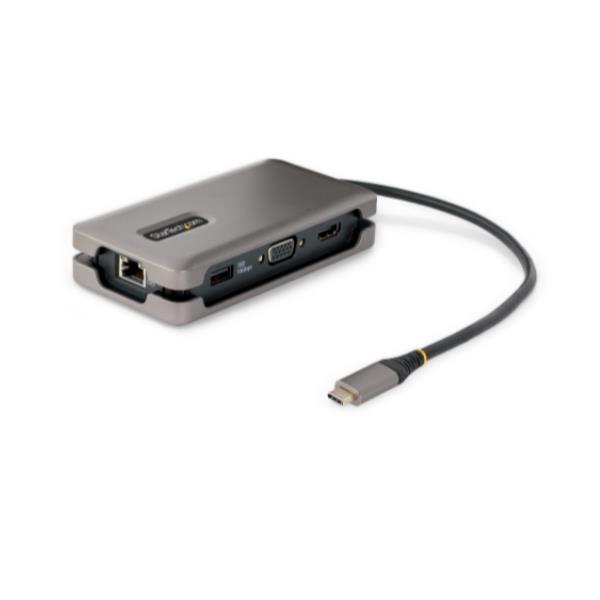 StarTech.com USB-C Multiport Adapter, HDMI/VGA, 4K 60Hz Video, …