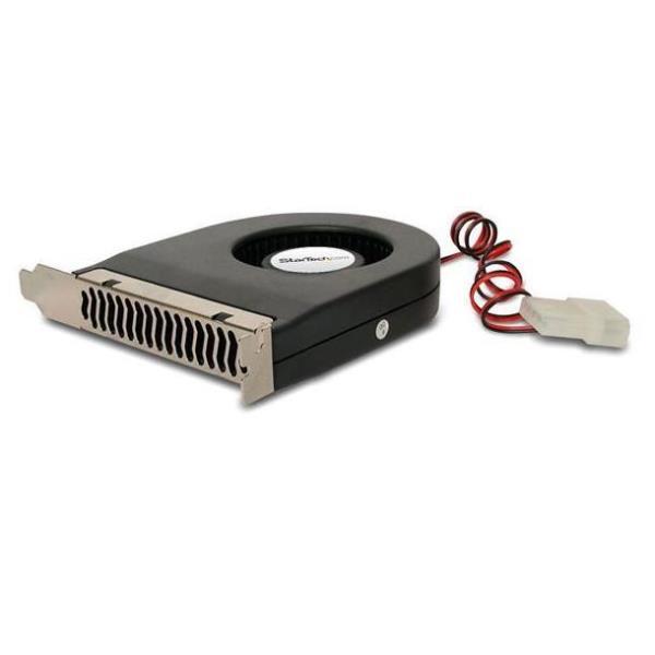 StarTech.com Slot di espansione per ventola in espulsione posteriore con connettore LP4, Refrigeratore, 2200 Giri/min, Nero