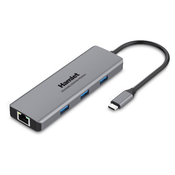 Hamlet HDKC-PD200U - Docking station - USB-C - HDMI - GigE