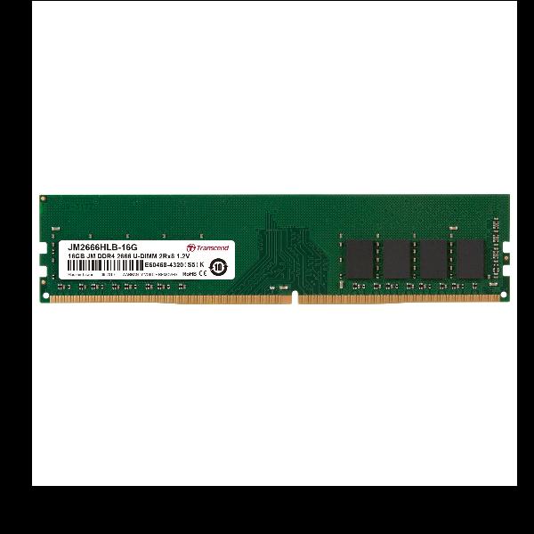 Transcend JetRAM - DDR4 - modulo - 16 GB - DIMM 288-PIN - 2666 MHz / PC4-21300 - CL19 - 1.2 V - senza buffer - non ECC