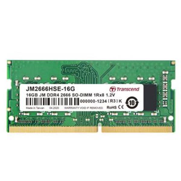 Transcend JetRAM - DDR4 - modulo - 16 GB - SO DIMM 260-pin - 2666 MHz / PC4-21300 - CL19 - 1.2 V - senza buffer - non ECC