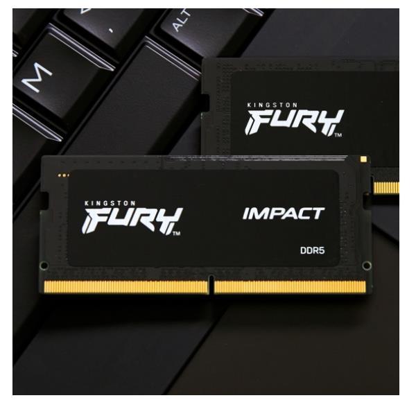 Kingston FURY Impact - DDR5 - kit - 16 GB: 2 x 8 GB - SO DIMM 262-pin - 4800 MHz / PC5-38400 - CL38 - 1.1 V - senza buffer - on-die ECC