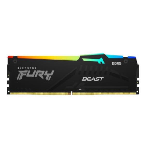 Kingston FURY Beast RGB - DDR5 - modulo - 32 GB - DIMM 288-PIN - 5200 MHz / PC5-41600 - CL40 - 1.25 V - senza buffer - on-die ECC