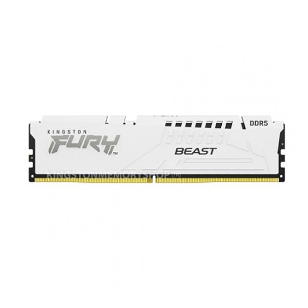 Kingston FURY Beast - DDR5 - modulo - 32 GB - DIMM 288-PIN - 5200 MHz / PC5-41600 - CL40 - 1.25 V - senza buffer - on-die ECC - bianco