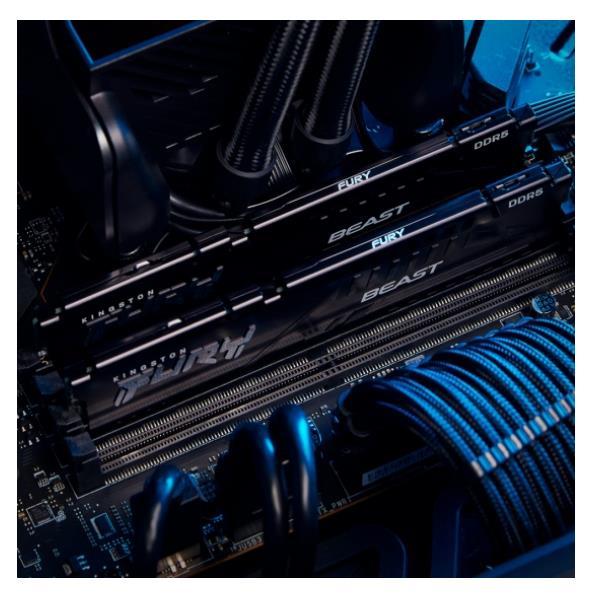 Kingston FURY Beast - DDR5 - kit - 32 GB: 2 x 16 GB - DIMM 288-PIN - 5600 MHz / PC5-44800 - CL36 - 1.25 V - senza buffer - on-die ECC - nero