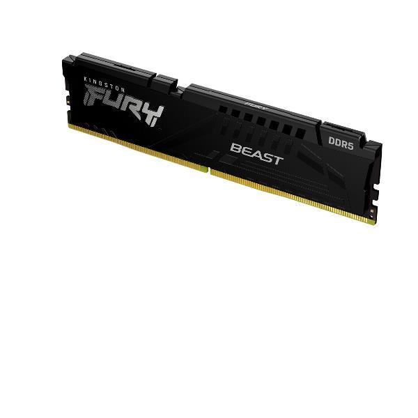 Kingston FURY Beast - DDR5 - modulo - 8 GB - DIMM 288-PIN - 6000 MHz / PC5-48000 - CL36 - 1.35 V - senza buffer - on-die ECC - nero