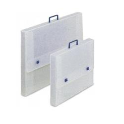 Fellowes - Cartelletta portadocumenti - larghezza dorsale 50 mm - per 375 x 510 mm - bianco trasparente