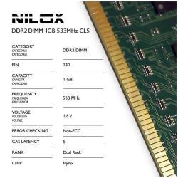 NILOX NXD1533H1C5 MEMORIA RAM 1GB 533MHz TIPOPLOGIA DIMM …