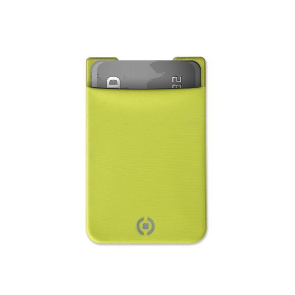 CELLY TASCA ADESIVA PER SMARTPHONE IN TESSUTO GIALLO