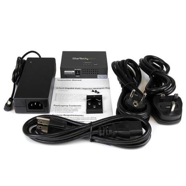 STARTECH INIETTORE GIGABIT(POE) 4 PORTE