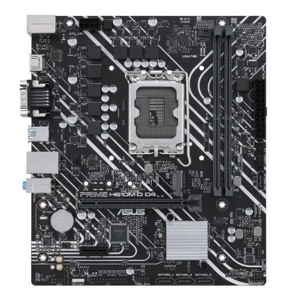 ASUS PRIME H610M-D D4 - Scheda madre - micro ATX - zoccolo LGA1700 - H610 Chipset - USB 3.2 Gen 1 - Gigabit LAN - scheda grafica (richiesta CPU) - HD Audio (8 canali)