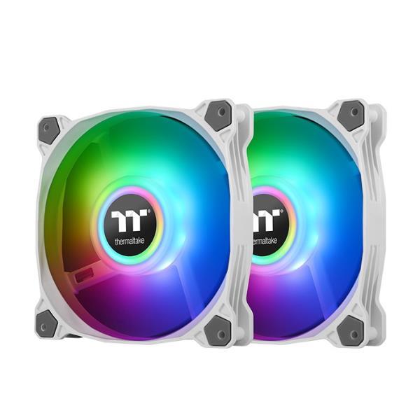 Thermaltake Pure Duo 14 ARGB Sync Radiator Fan - Ventilatore per cabinet - 140 mm - bianco (pacchetto di 2)