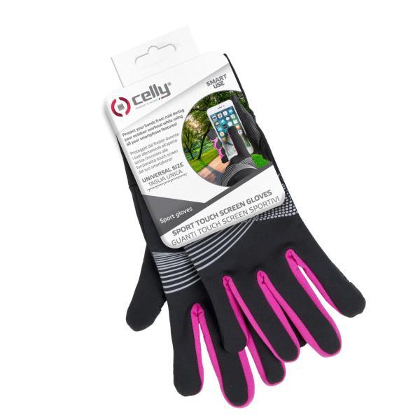 CELLY SPORT TOUCH GLOVES GUANTI TOUCH BLACK PINK