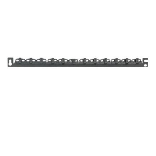 Panduit Strain Relief Bar with Clips - Pressacavo - 1U - 19"
