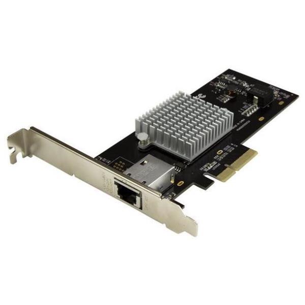 StarTech.com Scheda di Rete RJ 45 Ethernet PCI express ad 1 porta da 10GBase - Adattatore PCIe NIC Gigabit Ethernet - Adattatore di rete - PCIe 2.0 profilo basso - 10Gb Ethernet x 1 - nero - per P/N: BNDTB10GI, BNDTB210GSFP, BNDTB310GNDP, BNDTB410GSFP, BN