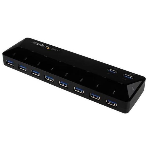 StarTech.com Hub USB 3.0 a 10 Porte di Ricarica e Sincronizzazione - 2 Porte x 1,5 Amp - Switch condivisione periferiche USB - 10 x SuperSpeed USB 3.0 - desktop - per P/N: DKWG30DPHPD, DKWG30DPHPDU, TB33A1C, USB312SAT3CB, USB315CB2M, USBLTM1MBK, USBLTM1MW