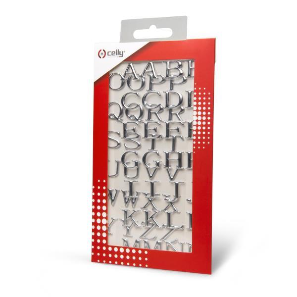 CELLY STICKERS 3D 52 LETTERE SILVER
