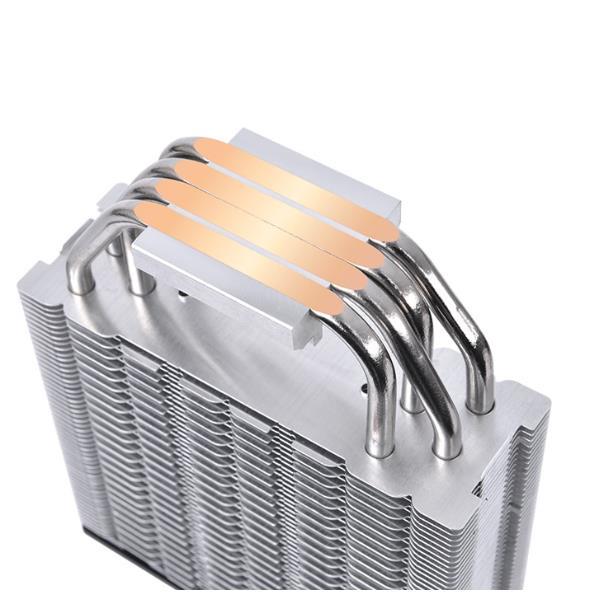Thermaltake TOUGHAIR 510 - Sistema di raffreddamento processore - (per: LGA1156, AM2, AM2+, AM3, LGA1155, AM3+, FM1, FM2, LGA1150, LGA1151, AM4, LGA1200) - Alluminio - 120 mm
