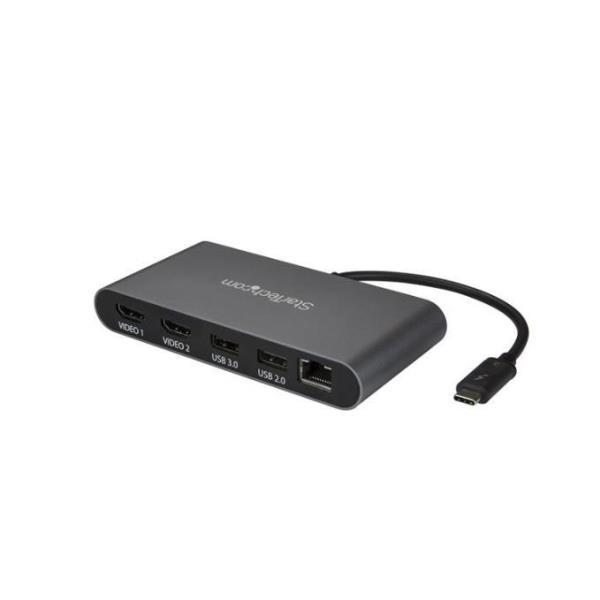 StarTech.com Mini Docking Station Thunderbolt 3 per Portatili - Mac e Windows - Doppio HDMI - 4k 60Hz - Fuori produzione, Sostituito da TB3DKM2HDL (TB3DKM2HD) - Docking station - USB-C 3.1 / Thunderbolt 3 - 2 x HDMI - GigE