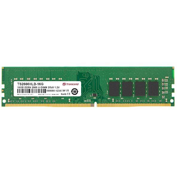 Transcend - DDR4 - modulo - 16 GB - DIMM 288-PIN - 2666 MHz / PC4-21300 - CL19 - 1.2 V - senza buffer - non ECC