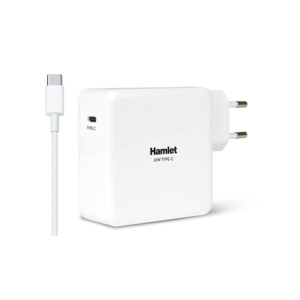 Hamlet XPWNB65TC - Alimentatore - 61 Watt - 3.05 A (USB-C) - sul cavo: USB-C