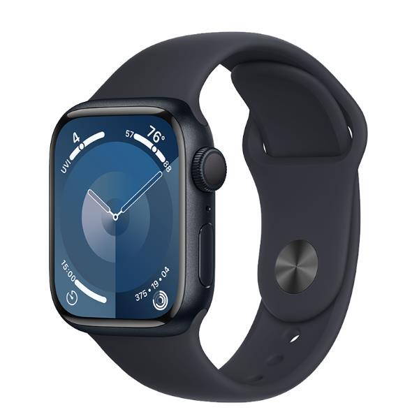 APPLE WATCH SERIES 9 GPS 45mm ALUMINIUM CASE MEZZANOTTE CON CINTURINO SPORT BAND MEZZANOTTE M/L