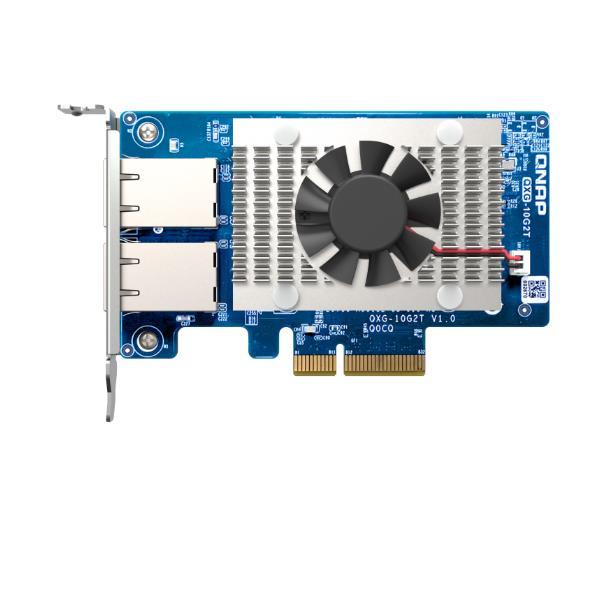 QNAP QXG-10G2T DUAL-PORT BASET NETWORK EXPANSION CARD ADATTATORE DI RETE 100M/1G/2.5G/5G/10 Gigabit Ethernet x 2 PCIe 3.0 x4 LOW PROFILE