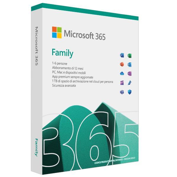 MICROSOFT M365 FAMILY 1 ABBONAMENTO MAX 6 PERSONE …