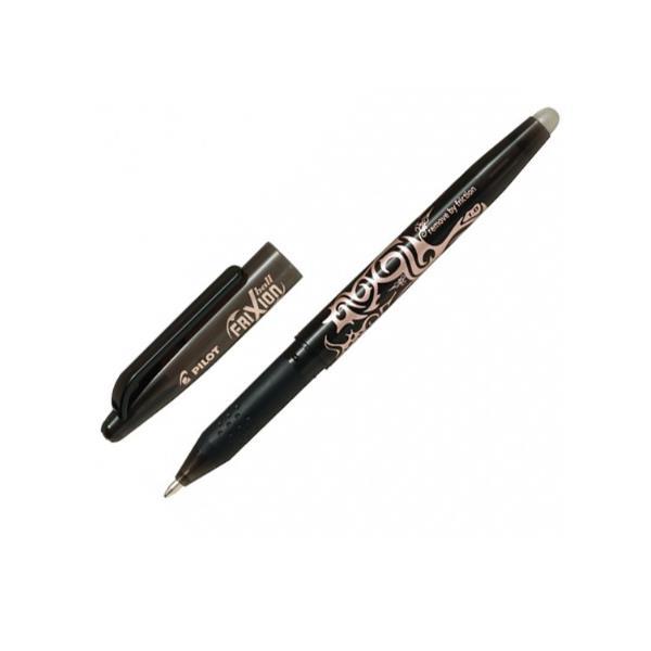 Pilot FriXion Ball - Penna a sfera - non permanente - nero - inchiostro in gel sensibile al calore - 1 mm - larga - con gomma