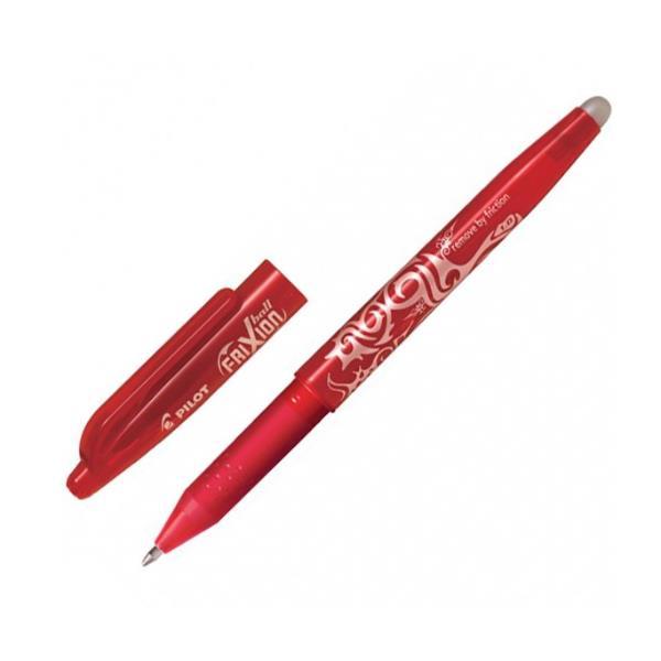 Pilot FriXion Ball - Penna a sfera - non permanente - rosso - inchiostro in gel sensibile al calore - 1 mm - larga - con gomma