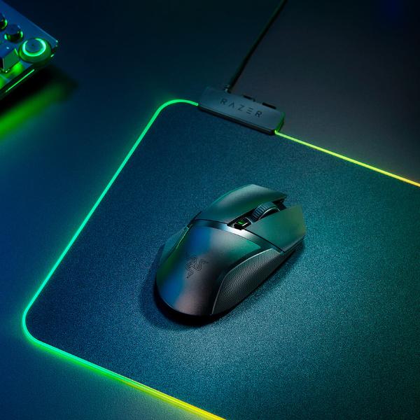 Razer Basilisk X HyperSpeed - Mouse - per destrorsi - ottica - 6 pulsanti - senza fili - Bluetooth, 2.4 GHz - ricevitore wireless USB