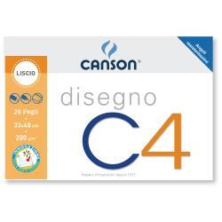 ALBUM CANSON DISEGNO C4 4 ANGOLI LISCIO 33x48cm …